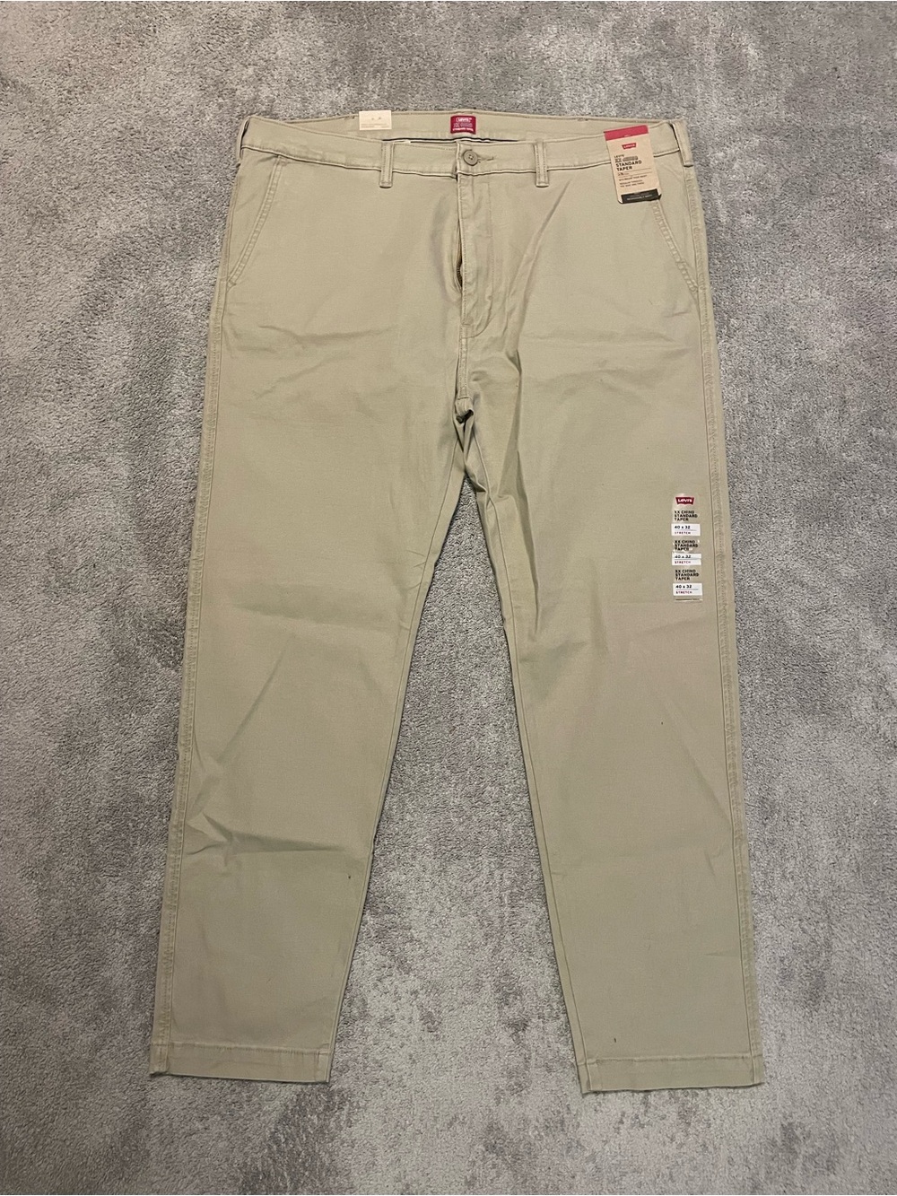 Levi’s XX Chino Pants Men’s 40x32 Tan Beige NWT Slim Taper Stretch Casual New